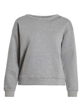 Moletom Vila Vimaldea cinza para mulher