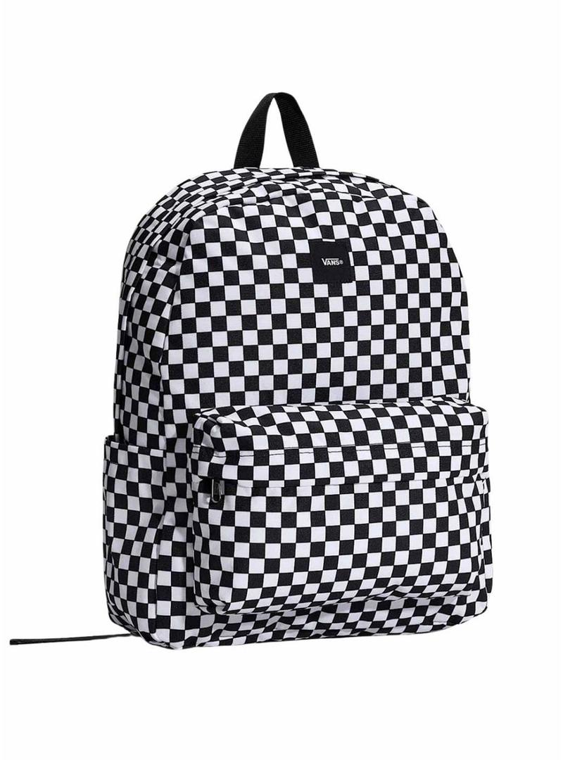 Mochila Vans Old Skool Checkerboard branca e preta