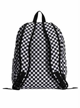 Mochila Vans Old Skool Checkerboard branca e preta