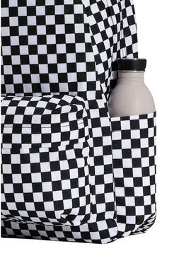 Mochila Vans Old Skool Checkerboard branca e preta