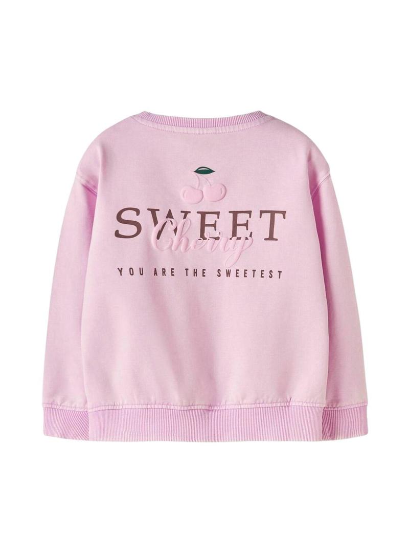 Moletom Name It Nadena rosa para menina.