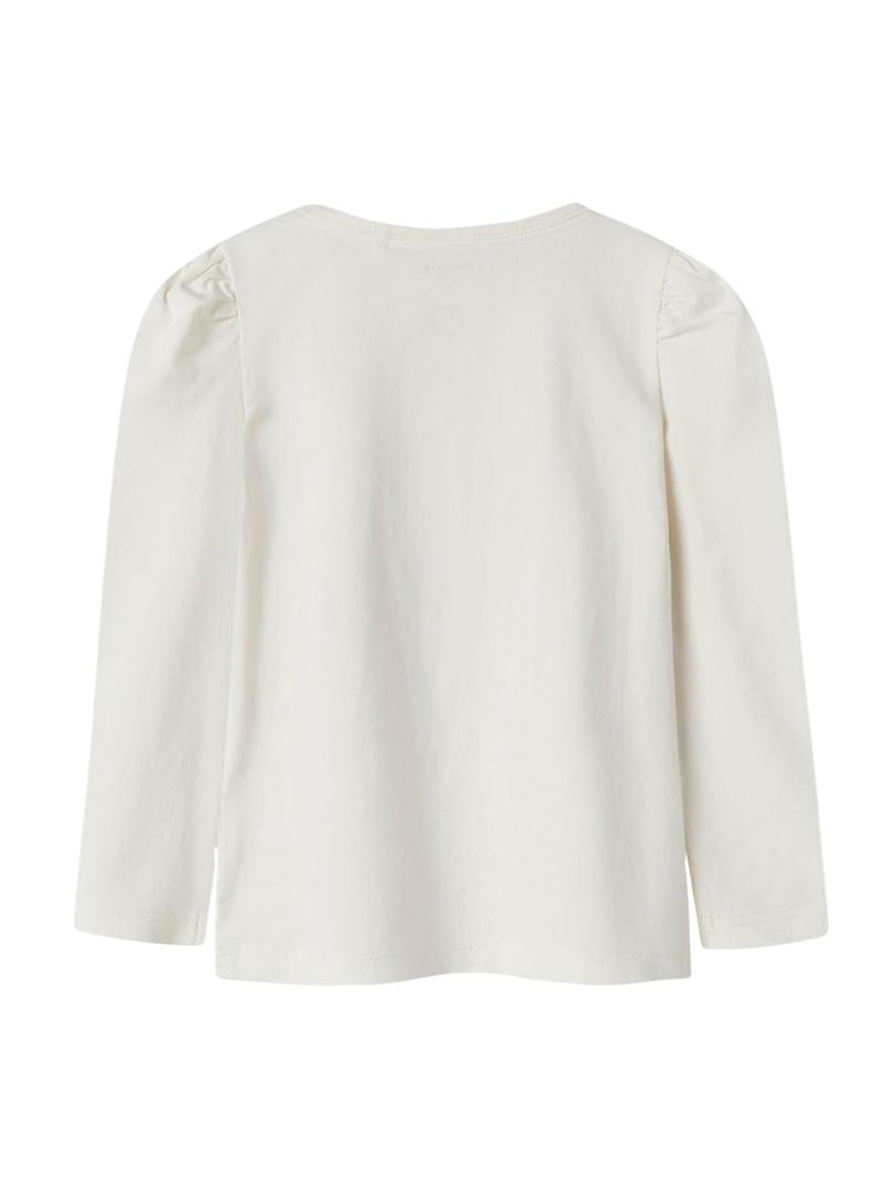 Camiseta Name It Ninea branca para menina.
