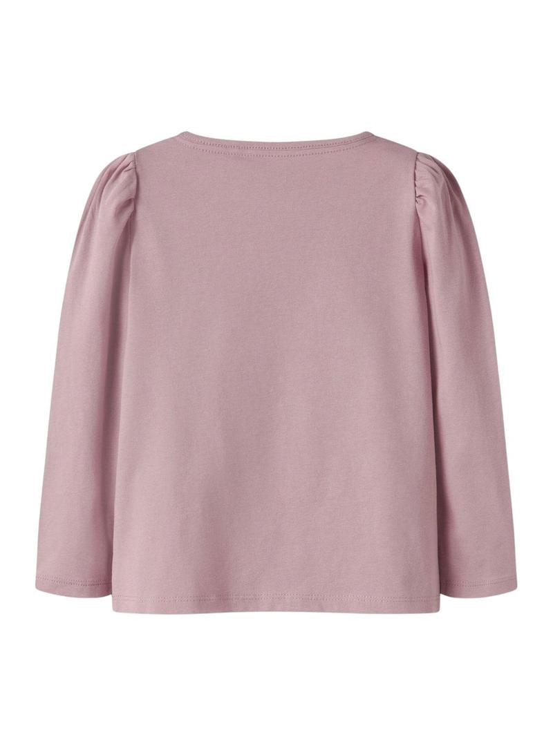 Camiseta Name It Ninea rosa para menina.
