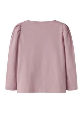 Camiseta Name It Ninea rosa para menina.