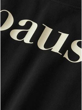 Moletom Name It Noriana preto para menina