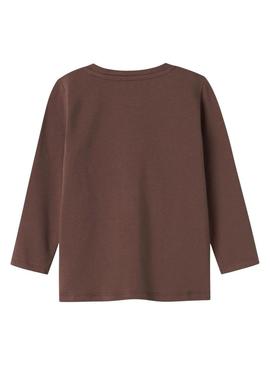 Camisola Name It Nona marrom para menina.