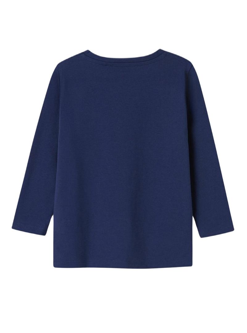 Camiseta Name It Nichola azul marinho para menina.