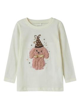 Camiseta Name It Ninna bege para menina