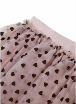 Saia Name It Nea de tule rosa para menina.