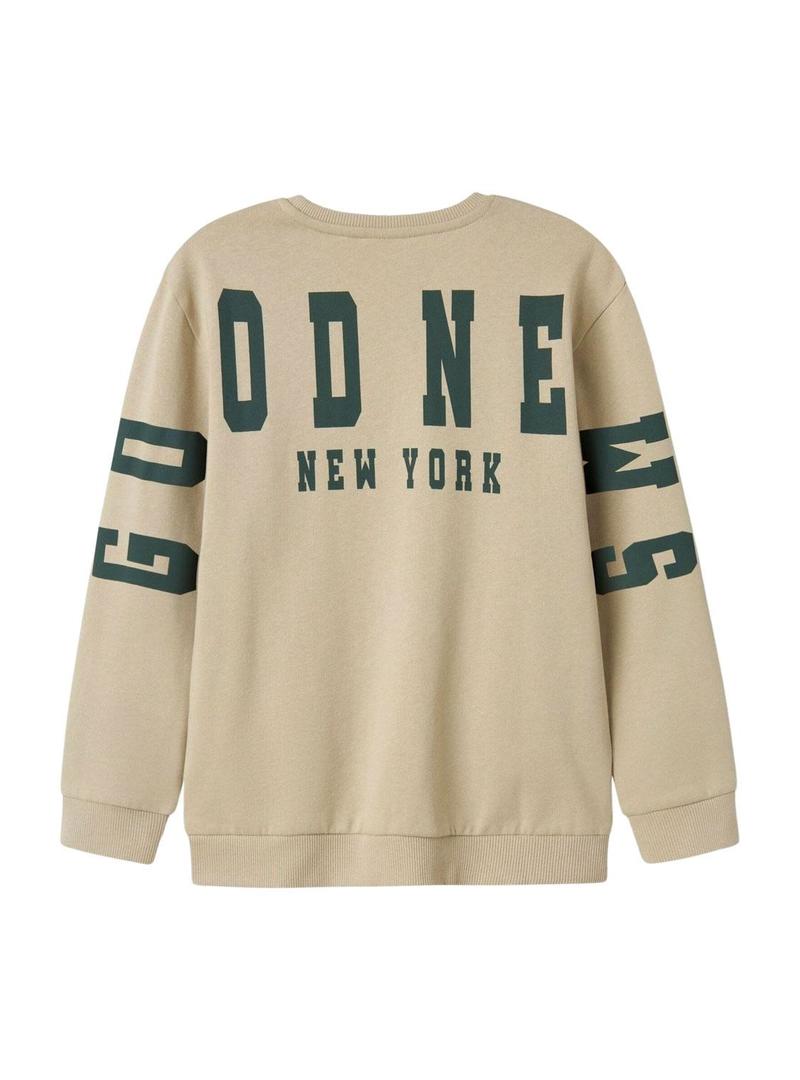 Moletom Name It Nolen Bege para menino.