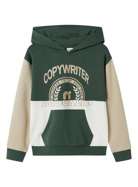 Moletom Name It Nola verde para menino.