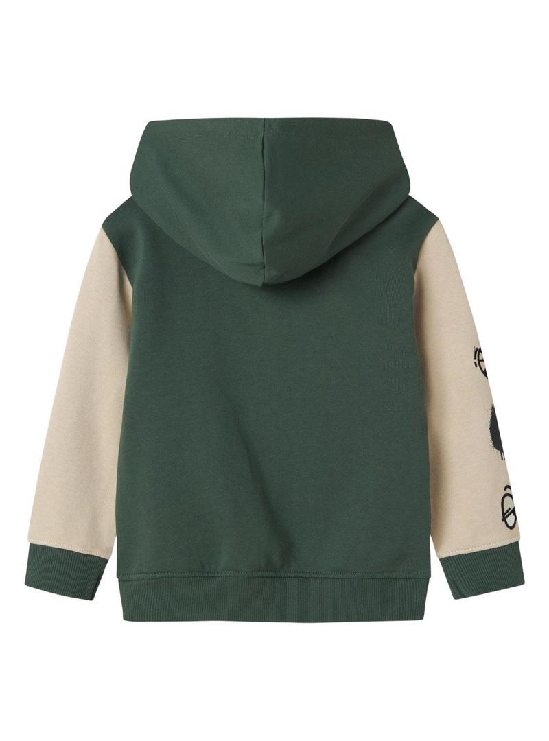 Jaqueta de pelúcia Name It Nyree verde para menino