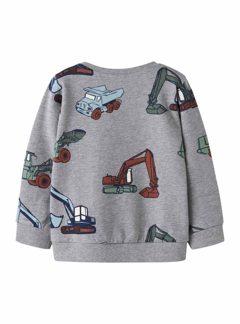 Moletom Name It Nenean cinza para menino.