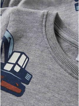 Moletom Name It Nenean cinza para menino.