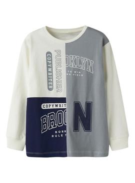 Camiseta Name It Nivan azul para menino