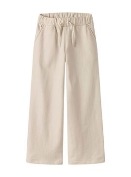 Calças largas Name It Noriana bege para menina