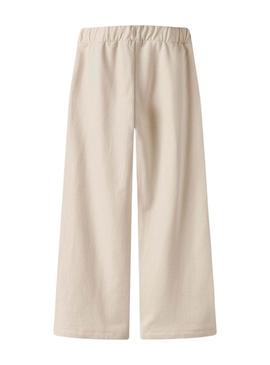 Calças largas Name It Noriana bege para menina