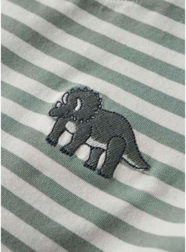 Camisa Name It Nitu listrada verde para menino.