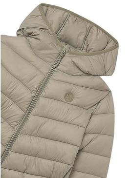 Jaqueta acolchoada Mayoral soft verde para menina.