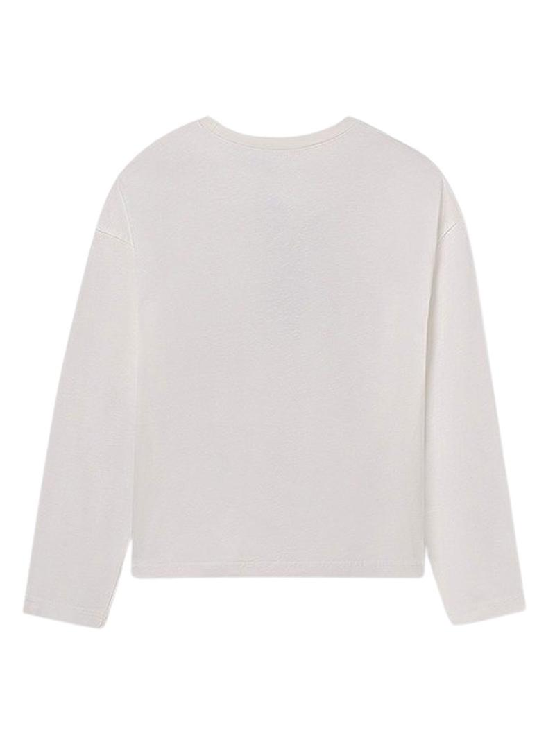 Camiseta Mayoral gráfica branca para menina