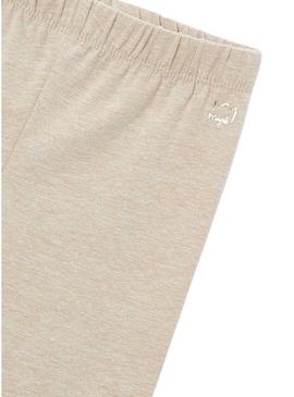 Legging Mayoral longo básico em tom de tostado para menina.