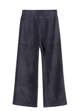 Calças compridas de veludo azul da Mayoral para menina.