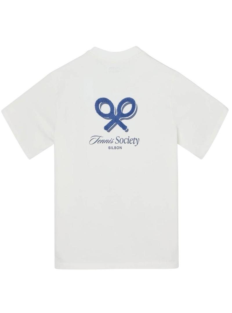 Camisa Silbon Tennis Society branca para homem.