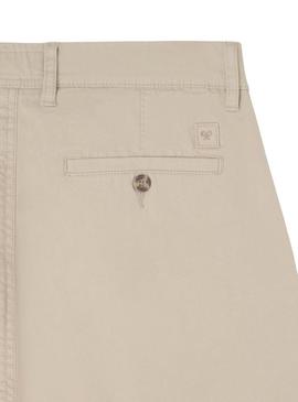 Calça chino Silbon Casual bege para homem.