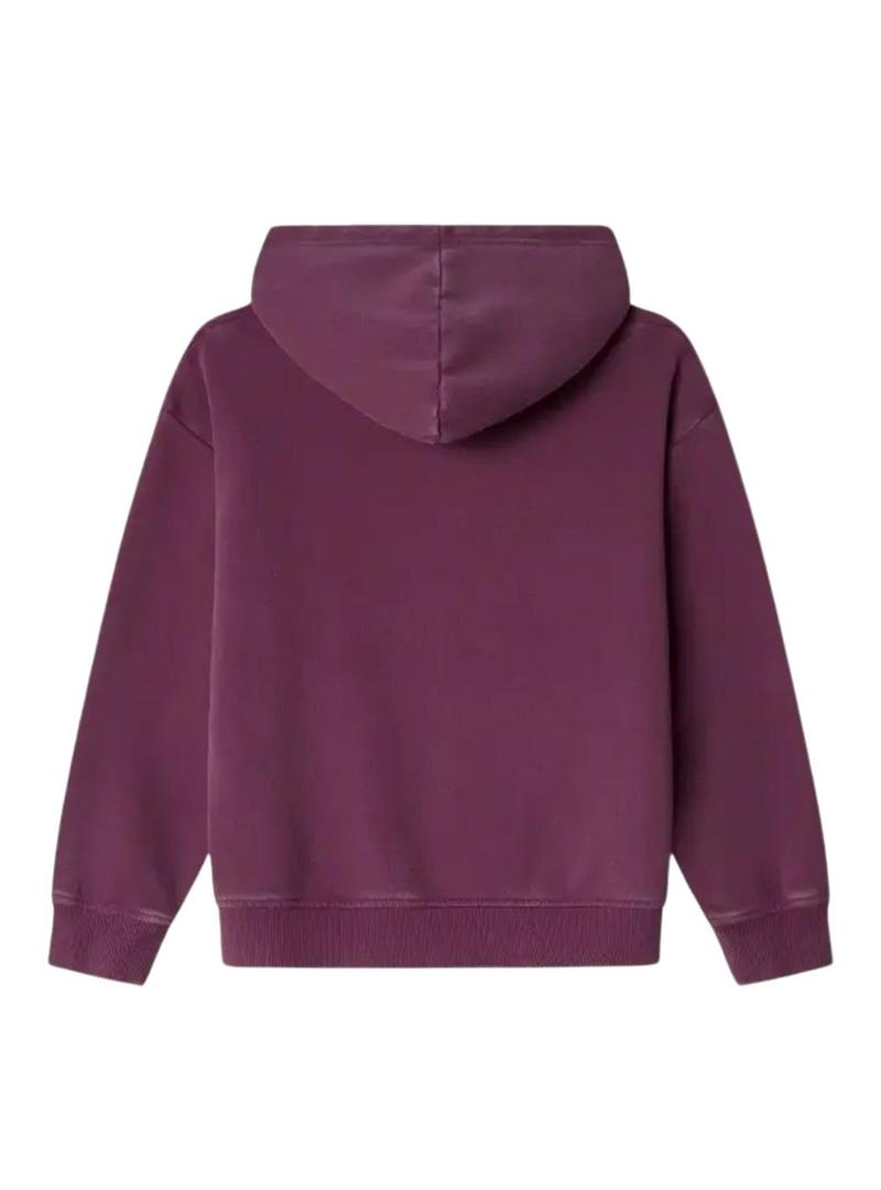 Moletom Pepe Jeans Alicia granate para menina.