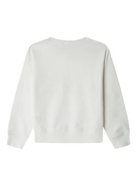 Moletom Pepe Jeans Alaia branco para menina