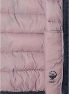 Jaqueta acolchoada azul marinho da Pepe Jeans para menina.