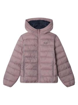 Jaqueta acolchoada Pepe Jeans Dahlia rosa menina.