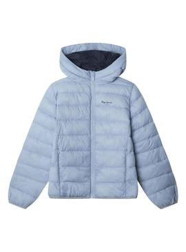 Casaco acolchoado Pepe Jeans Dahlia azul para menina.