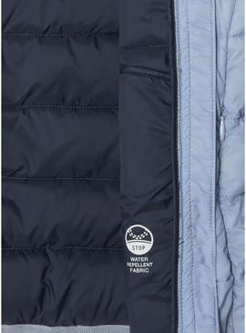 Casaco acolchoado Pepe Jeans Dahlia azul para menina.