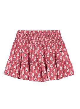 Saia calça estampada vermelha Mayoral para menina.