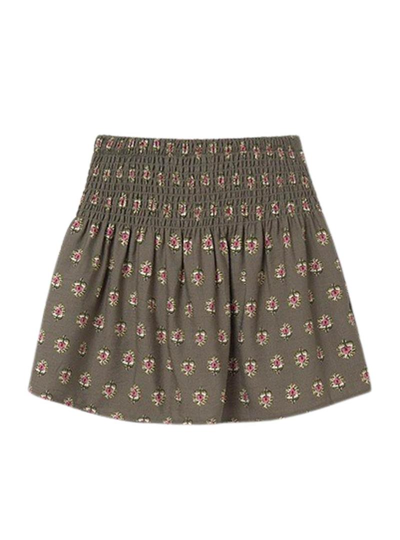 Saia Mayoral verde estampada para menina.
