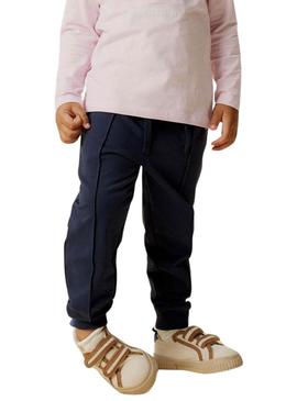 Calça de fato de treino Name It Linka azul marinho para menina