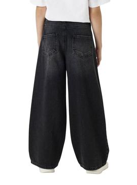 Calça jeans Name It Rose preta destruída para menina.