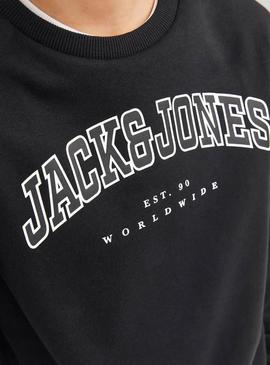 Moletom Jack and Jones Caleb Varsity Preto criança
