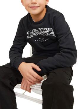 Moletom Jack and Jones Caleb Varsity Preto criança