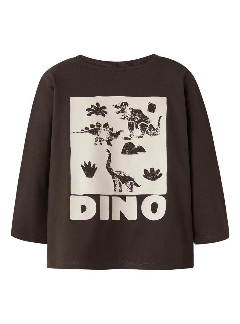 Camiseta Name It Niklaus marrom para menino.