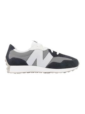 Sapatilhas New Balance 327 cinza e preto para crianças
