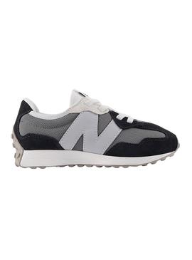 Sapatilhas New Balance Kids 327 cinza e preto