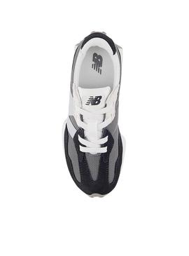 Sapatilhas New Balance Kids 327 cinza e preto