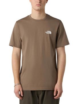 Camiseta The North Face Simple Dome marrom para homem.