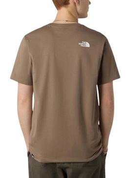 Camiseta The North Face Simple Dome marrom para homem.