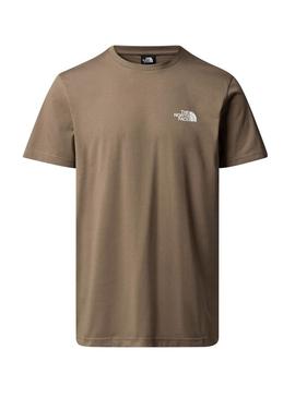 Camiseta The North Face Simple Dome marrom para homem.