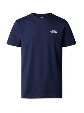 Camiseta The North Face Simple Dome azul para homem.