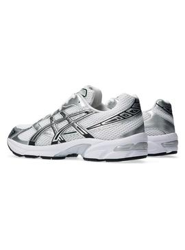 Sapatilhas Asics Gel 1130 branco e prateado para mulher.