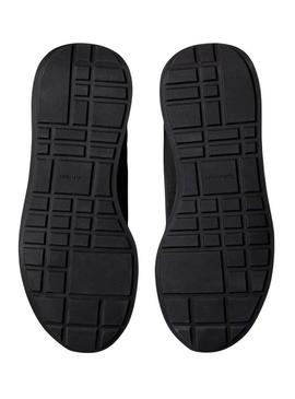 Sapatilhas Calvin Klein Jeans Retro Runner preto e verde para mulher.